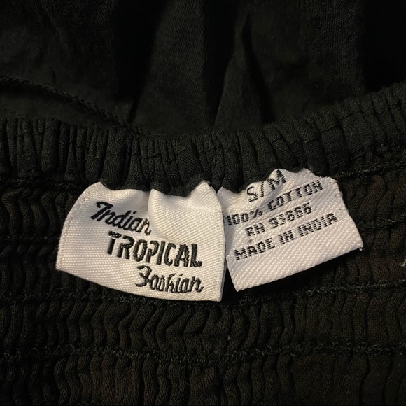 SOLD! Indian Tropical Fashion Tiered Embedded Crochet Strap Maxi Slip Dress S/M - Picture 4 of 5